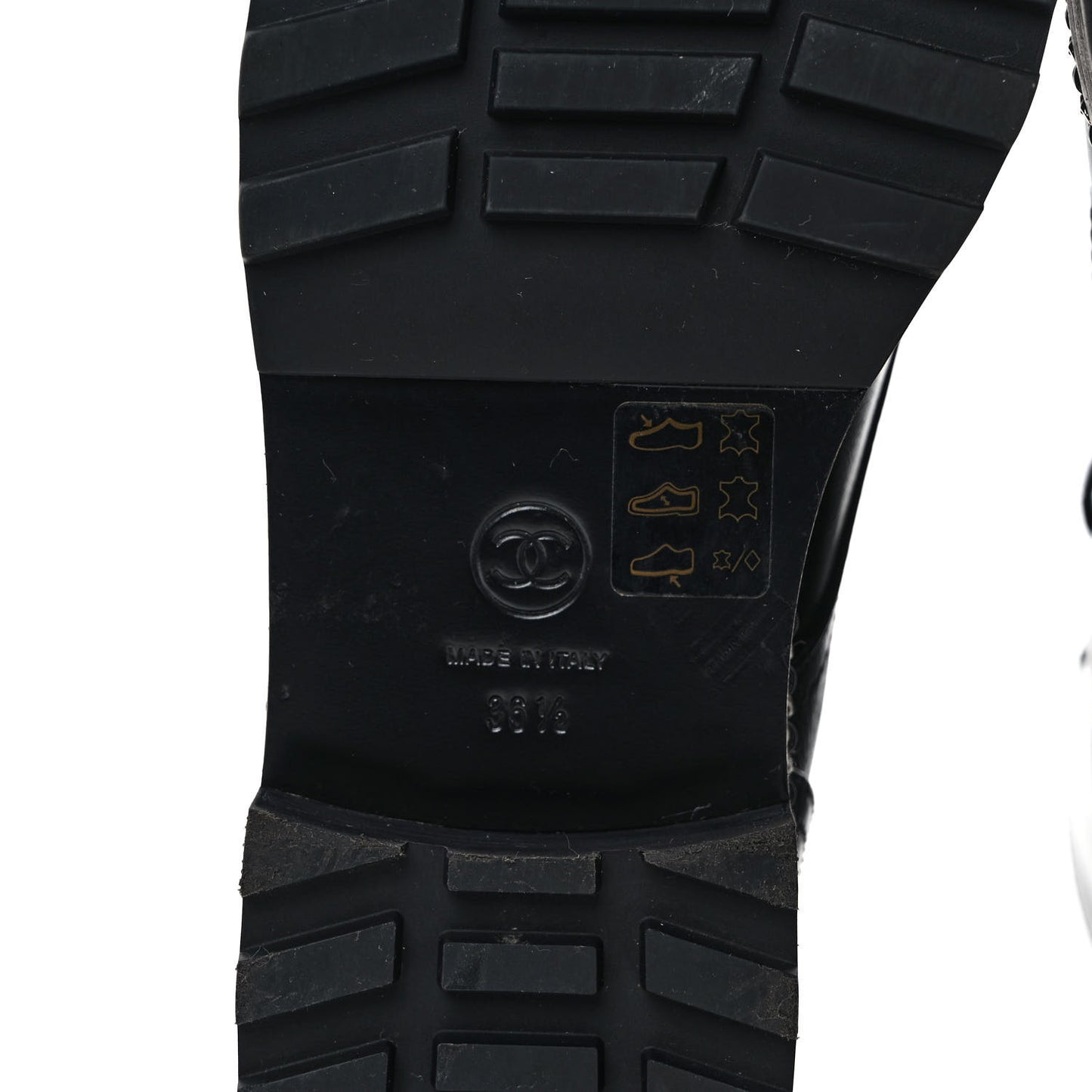 Crackled Calfskin Velvet Pearl Combat Short Boots 36.5 Black
