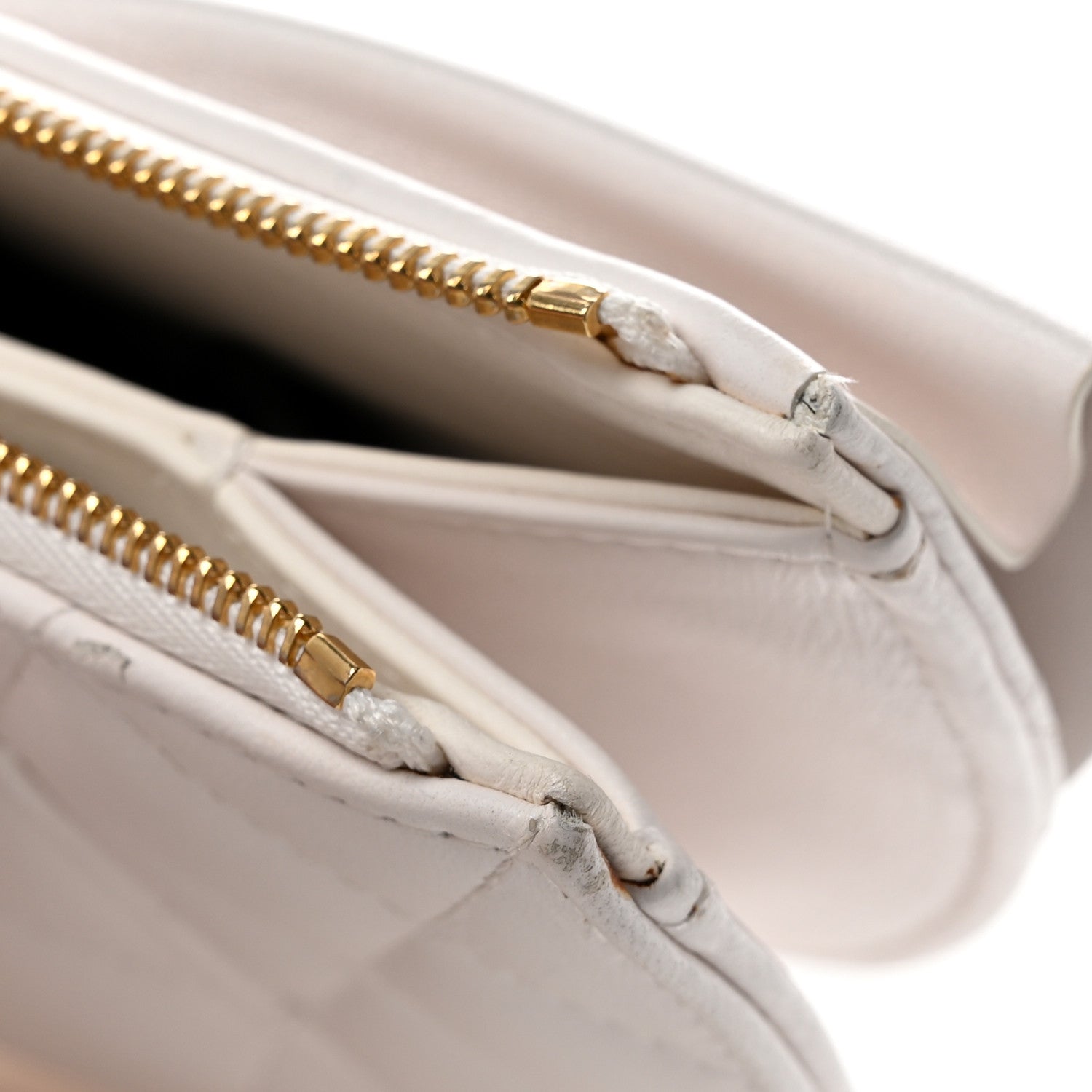 Chanel Lambskin Quilted Wave Clutch White 13 of 13