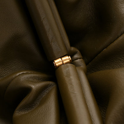 Bottega Veneta Smooth Butter Calf The Pouch Oversized Clutch Kaki Fondent 11 of 11