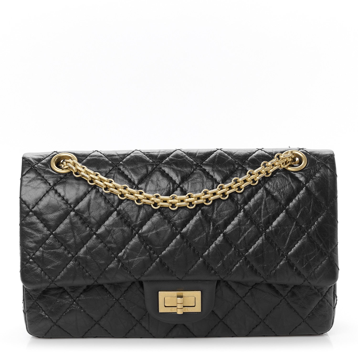 Chanel Aged Calfskin Quilted 2.55 Reissue 225 Flap Black 1 of 10