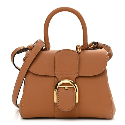Delvaux Grained Calfskin Mini Brillant Satchel Natural 1 of 10