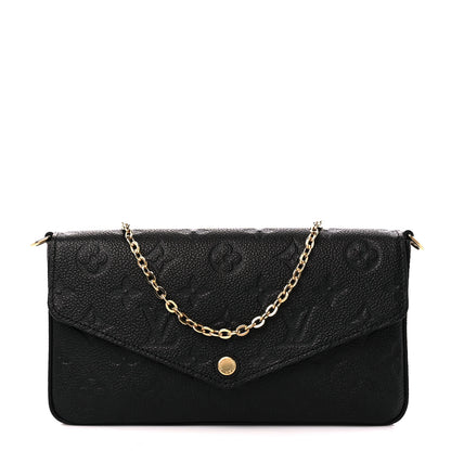 Louis Vuitton Empreinte Pochette Felicie Chain Wallet Black 3 of 15