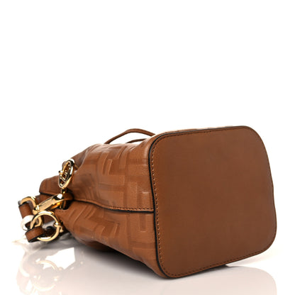 Fendi Vitello Cristallo Nature F is Fendi FF 1974 Embossed Mini Mon Tresor Bucket Bag Cuoio 4 of 10