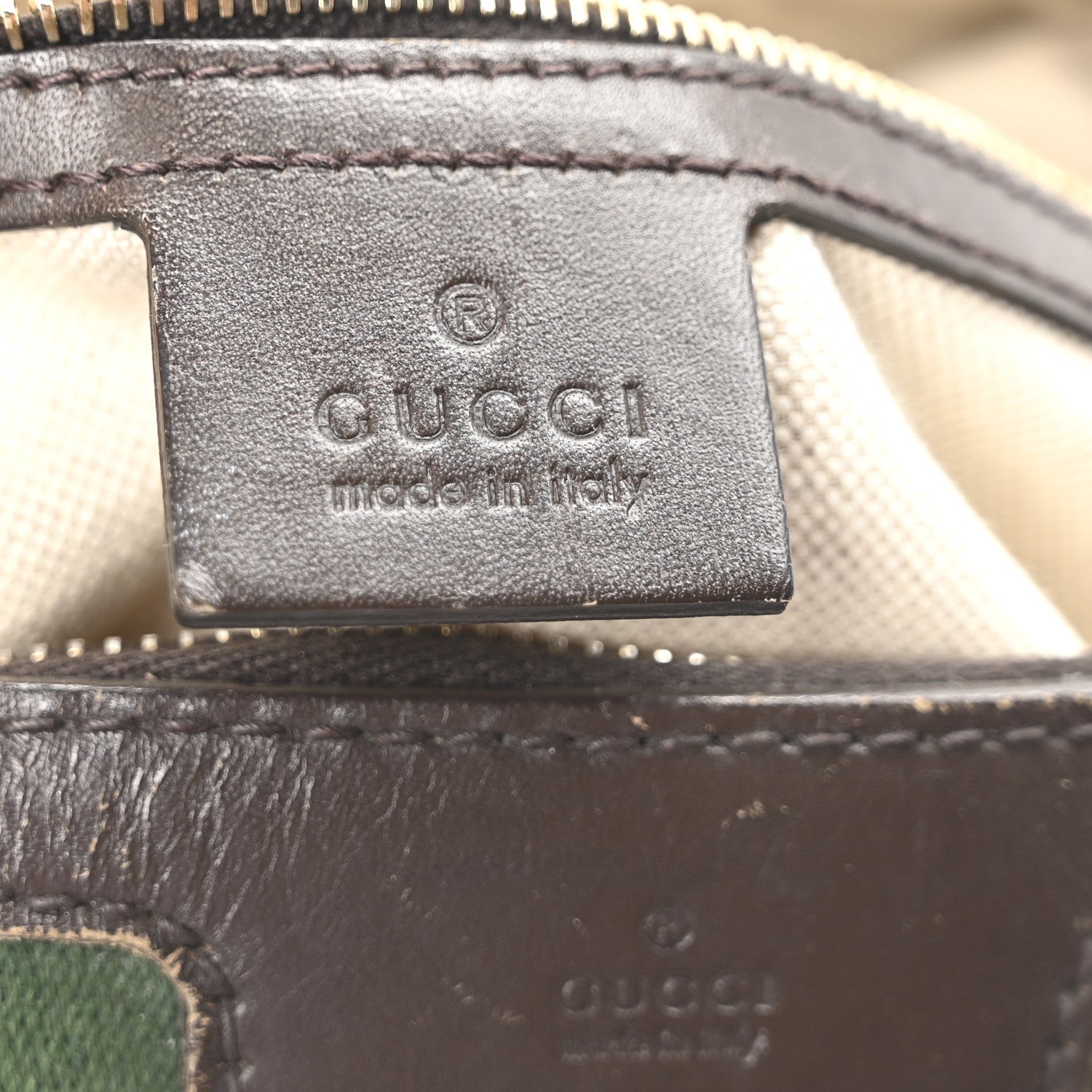 Gucci Monogram Vintage Web Small Boston Dark Brown 6 of 10