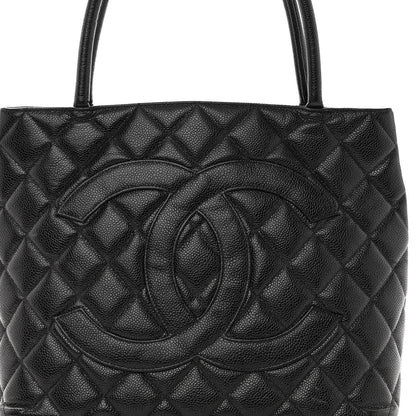 Chanel Caviar Quilted Medallion Tote Black 7 of 9