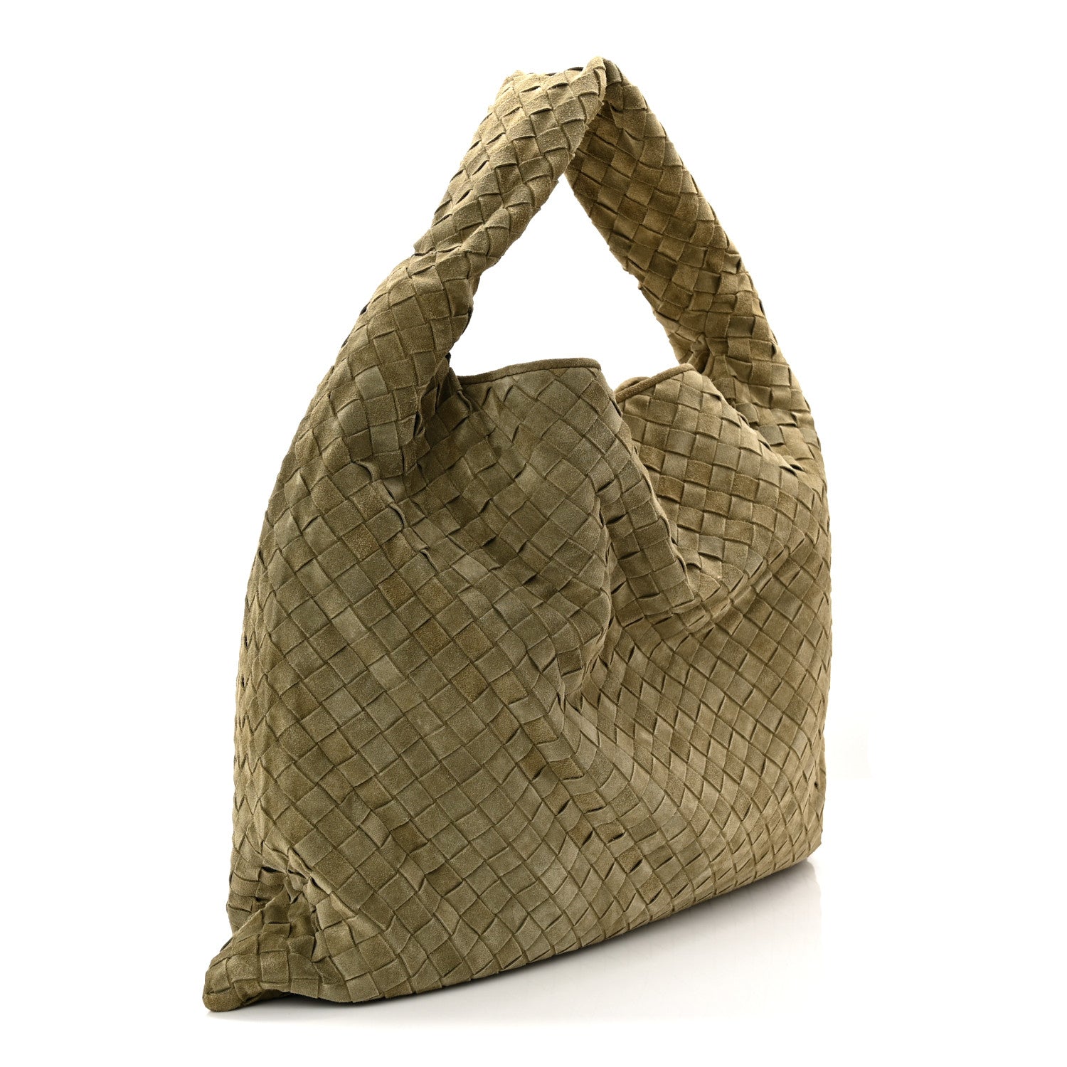 Bottega Veneta Suede Intrecciato Large Hop Mud 3 of 10