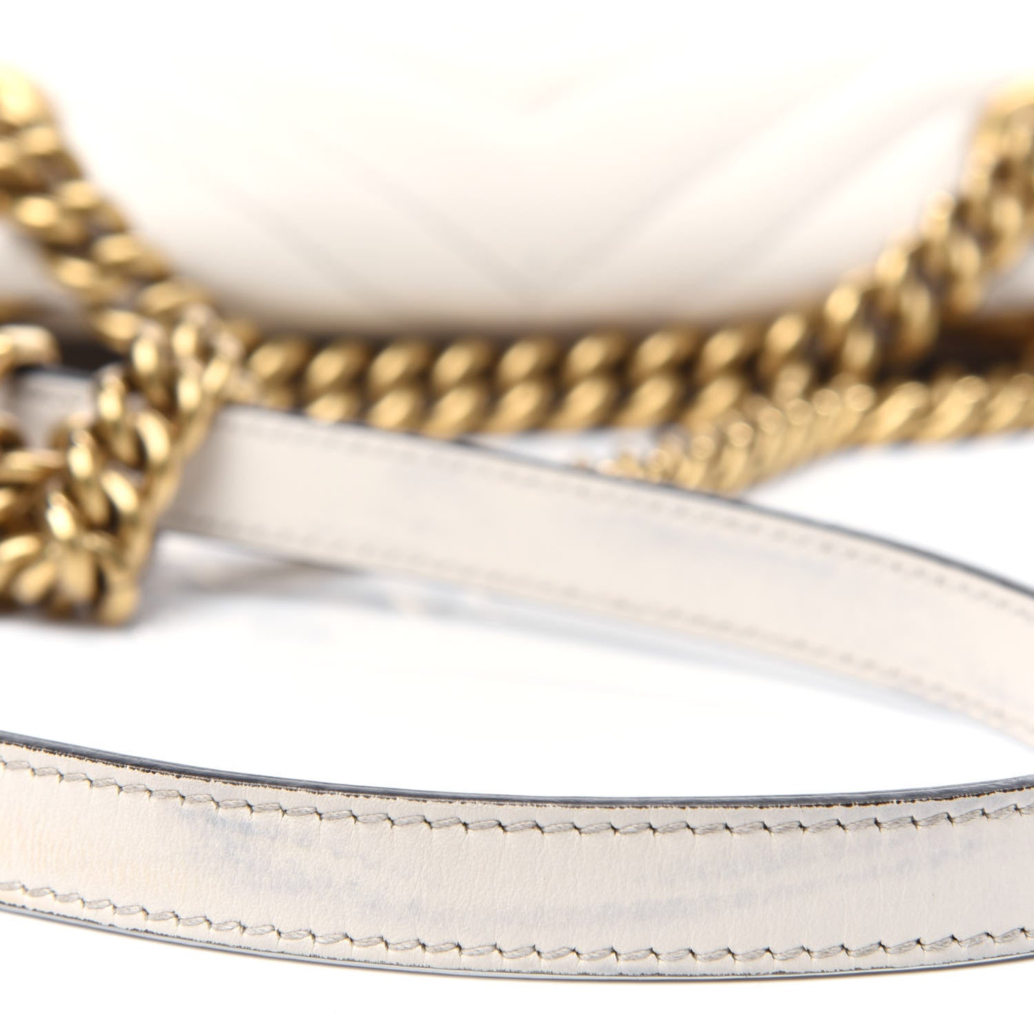 Gucci Calfskin Matelasse Mini GG Marmont Shoulder Bag White 22 of 24