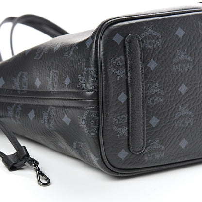 MCM Visetos Medium Liz Reversible Shopper Tote Black 9 of 17