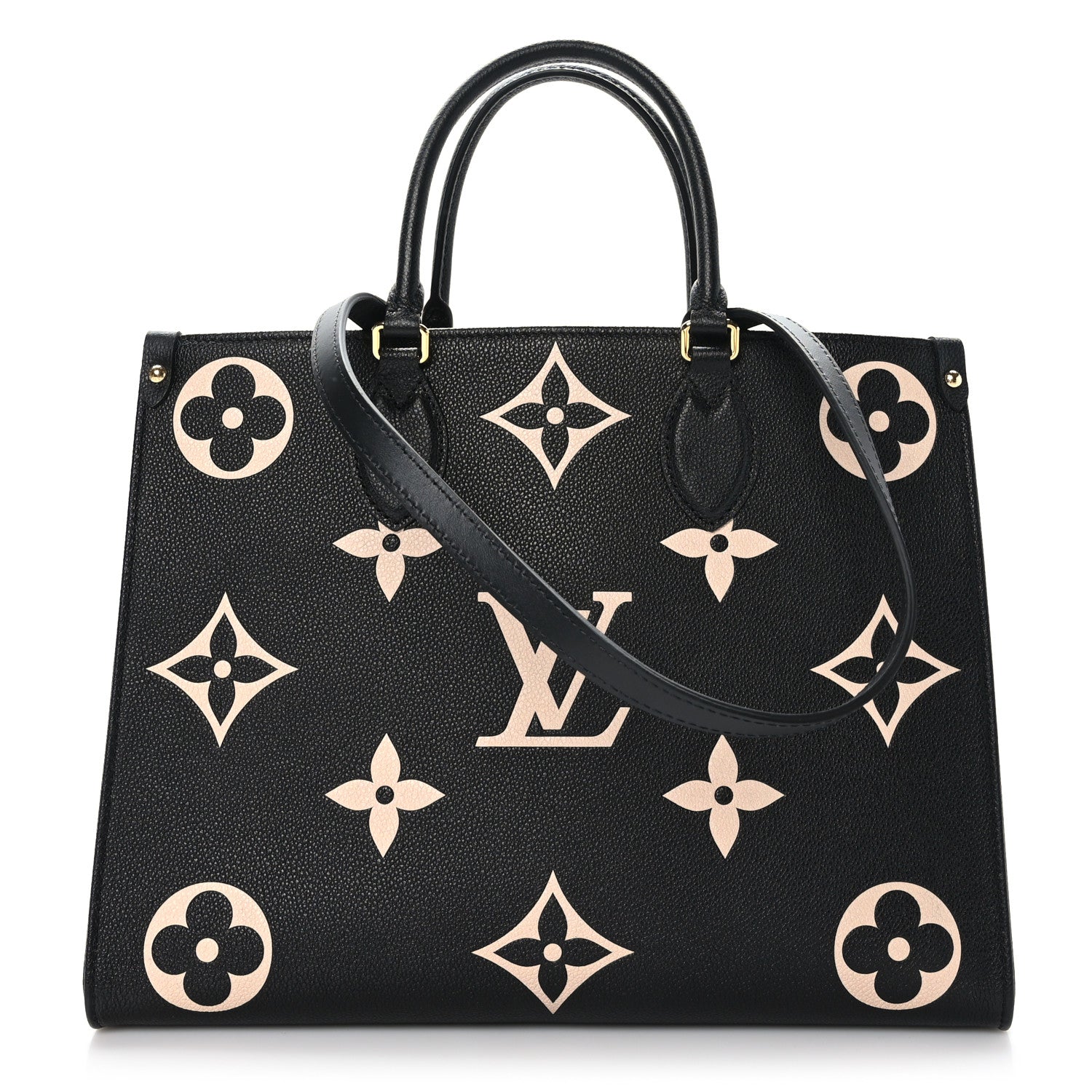 Louis Vuitton Empreinte Monogram Giant Onthego MM Black Beige 1 of 8