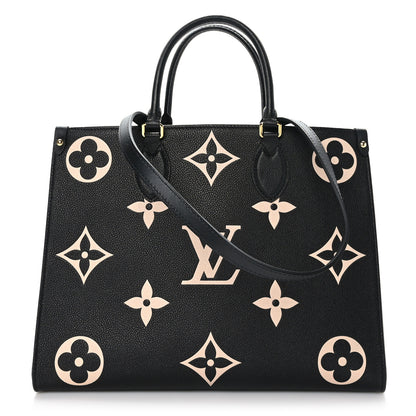 Louis Vuitton Empreinte Monogram Giant Onthego MM Black Beige 1 of 8