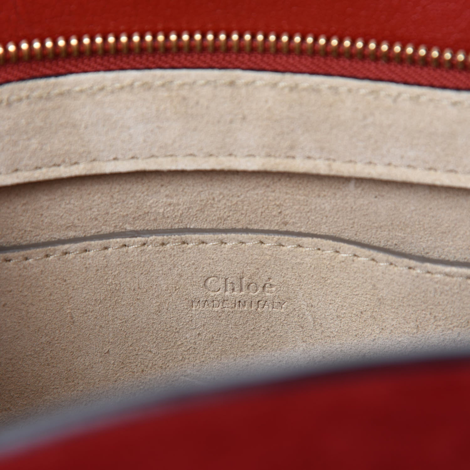 Chloe Shiny Goatskin Smooth Calfskin Suede Small Pixie Bag Dahlia Red 8 of 10