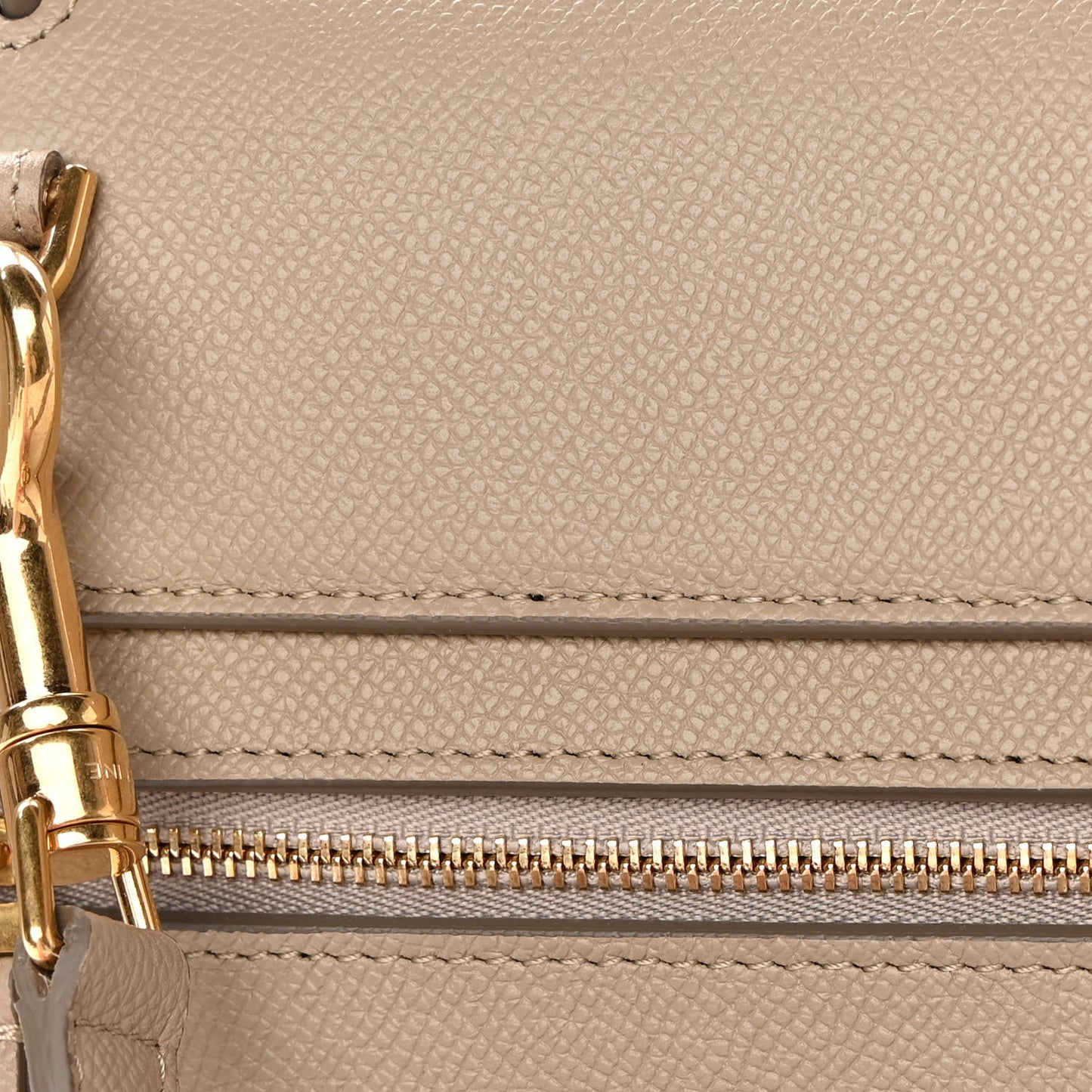 Grained Calfskin Mini Belt Bag Light Taupe