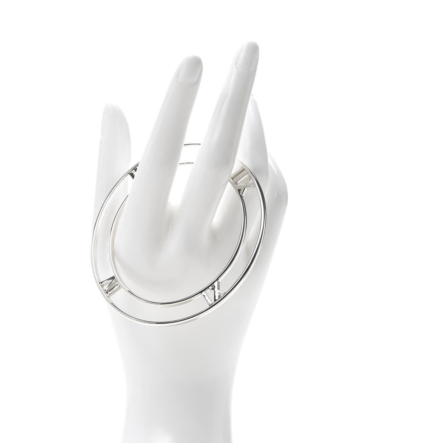 Tiffany Sterling Silver Atlas Flat Bangle Bracelet 2 of 5