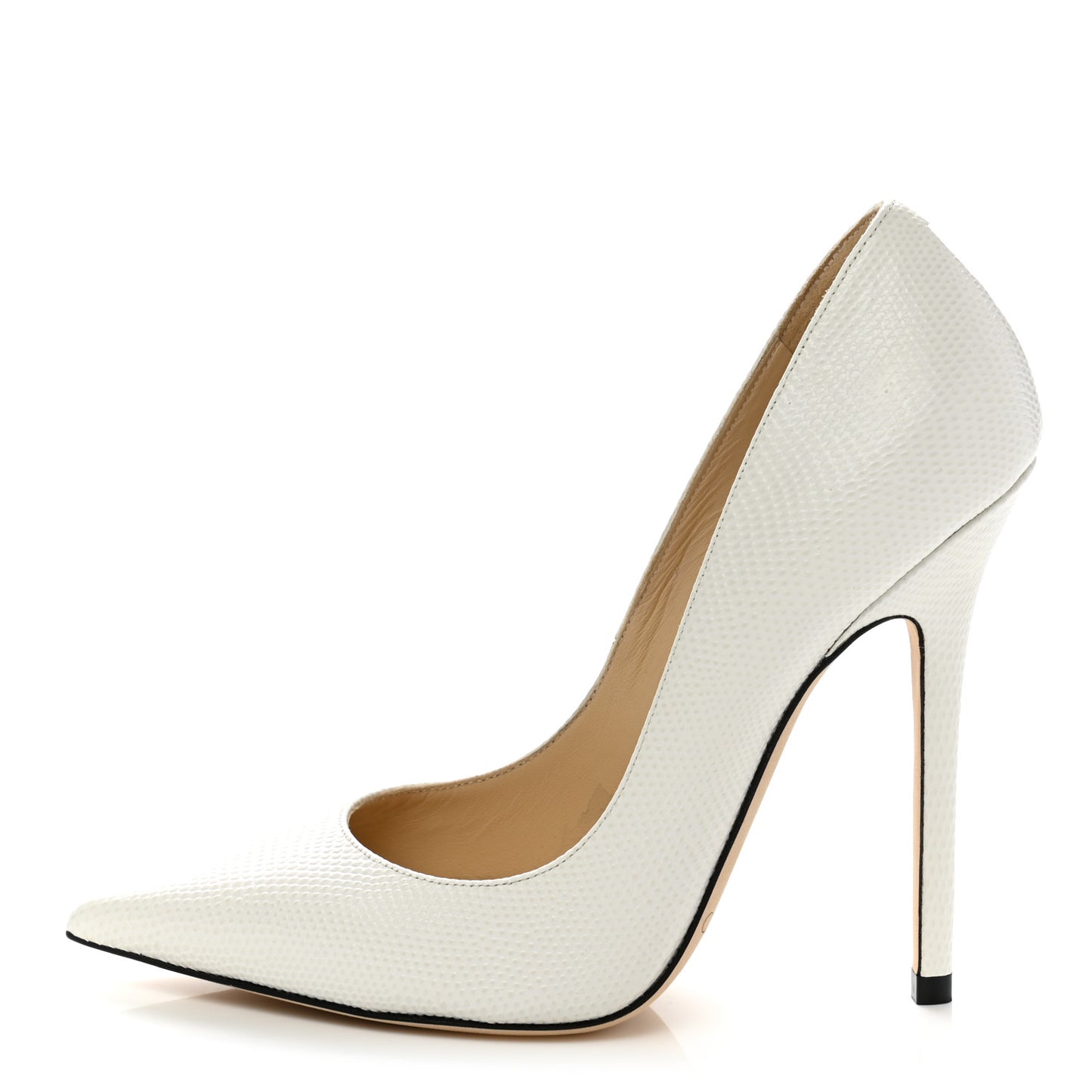 Lizard Embossed Anouk 120 Pumps 35.5 Latte