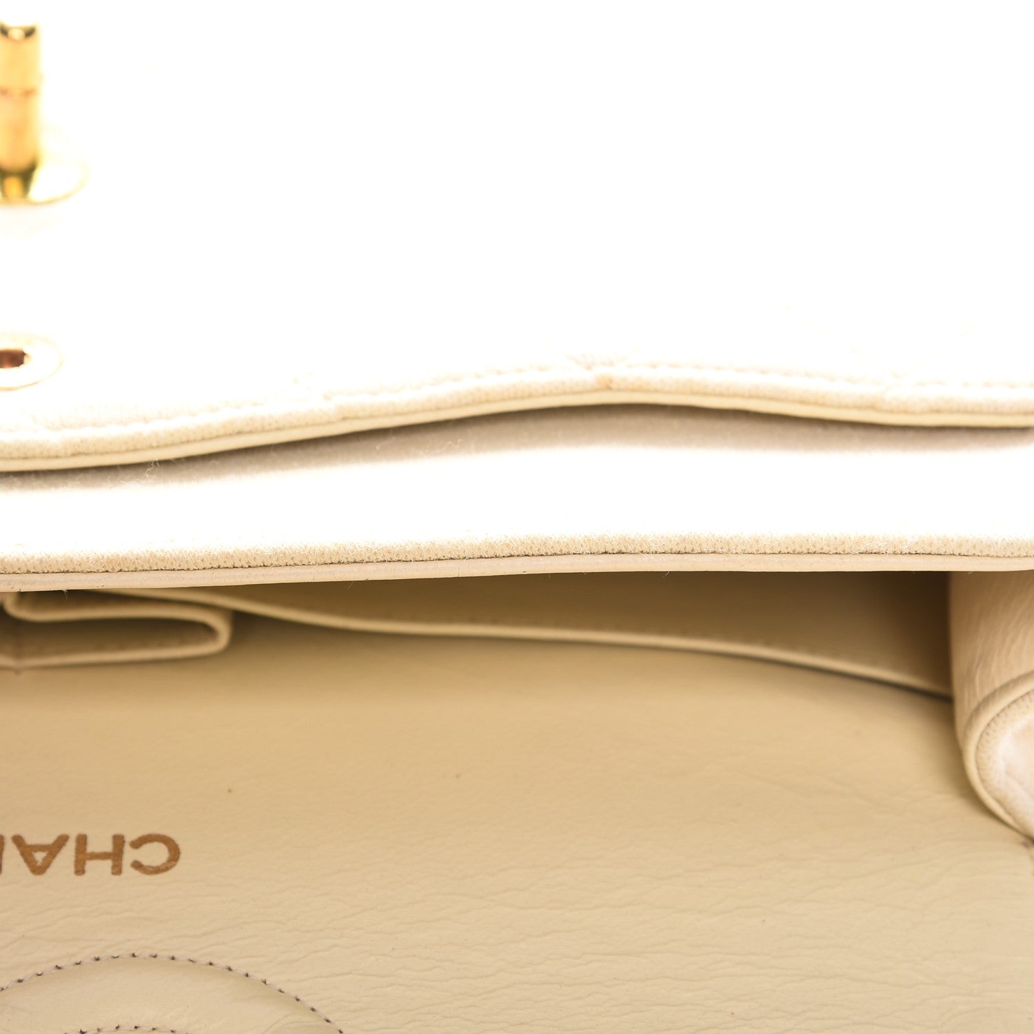 Chanel Jersey Quilted Medium Double Flap Beige 16 of 18