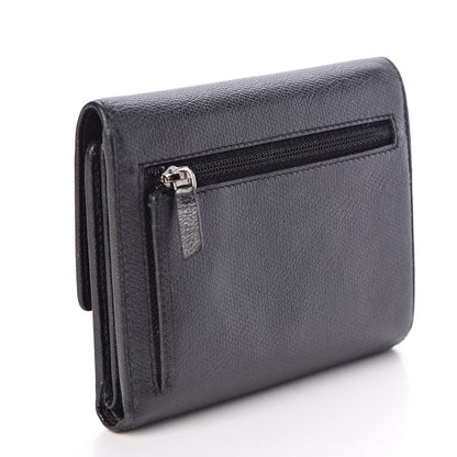 Chanel Grained Calfskin CC Button Flap Wallet Black 3 of 13