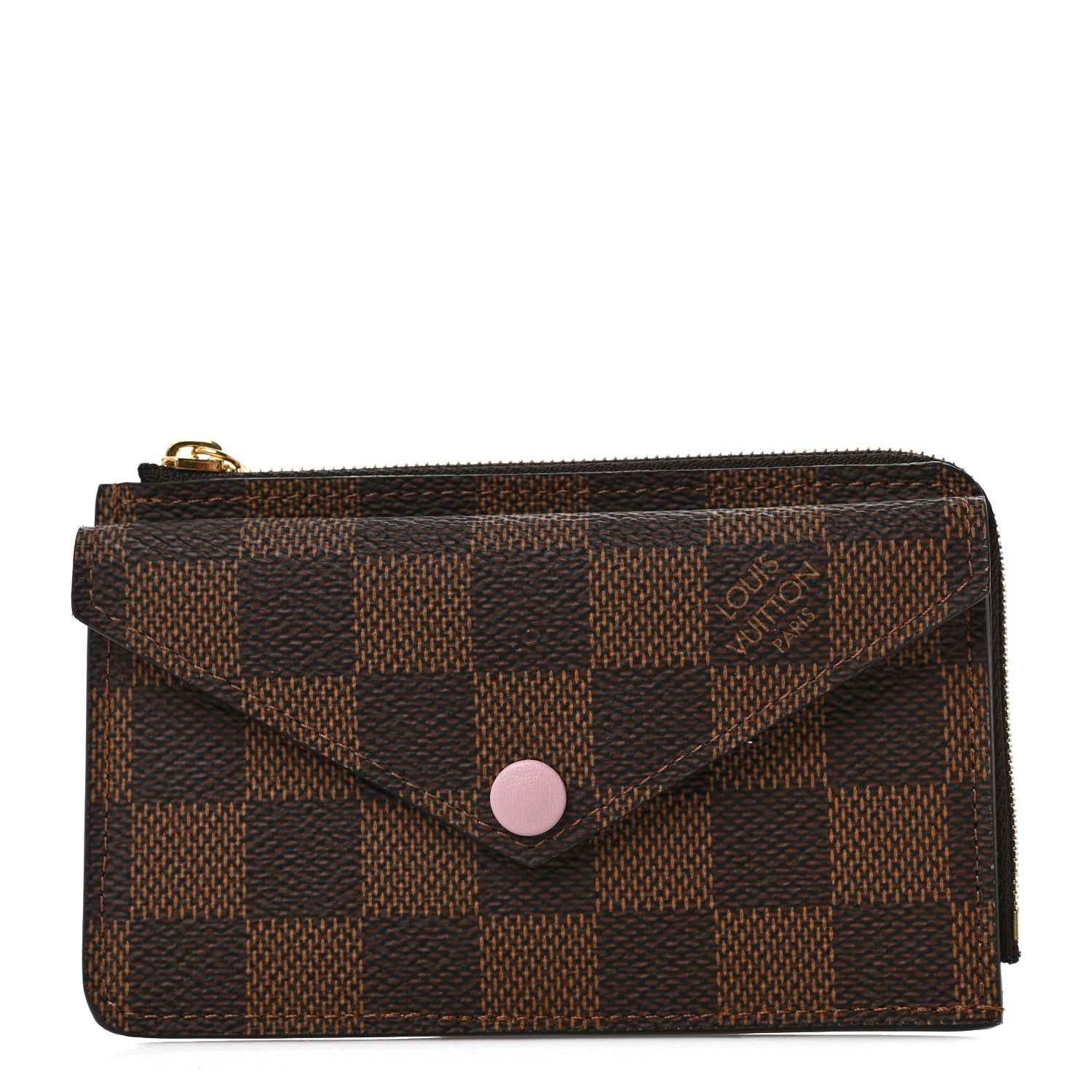 Louis Vuitton Damier Ebene Recto Verso Card Holder Rose Ballerine 1 of 7