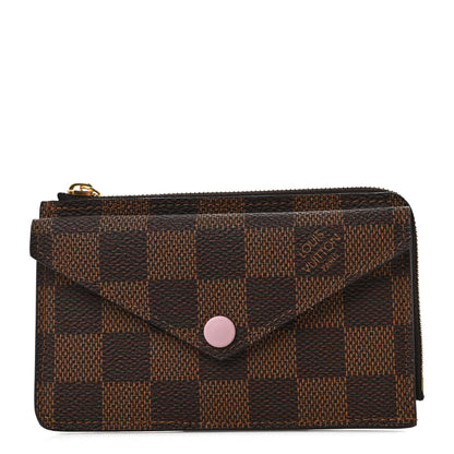 Louis Vuitton Damier Ebene Recto Verso Card Holder Rose Ballerine 1 of 7