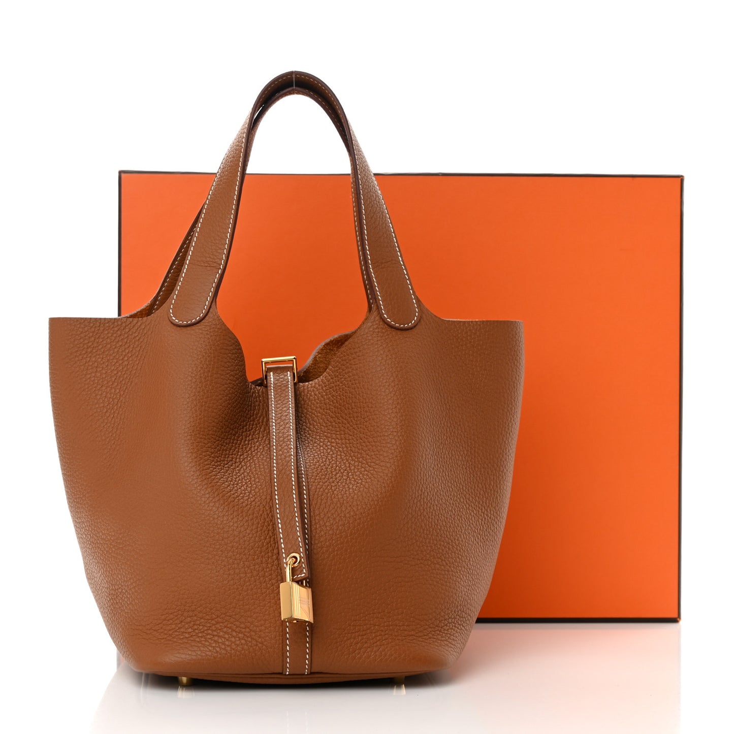 Taurillon Clemence Picotin Lock 22 MM Gold