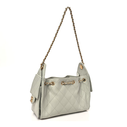 Chanel Caviar Quilted Mini Chanel 25 Handbag Light Green 3 of 11