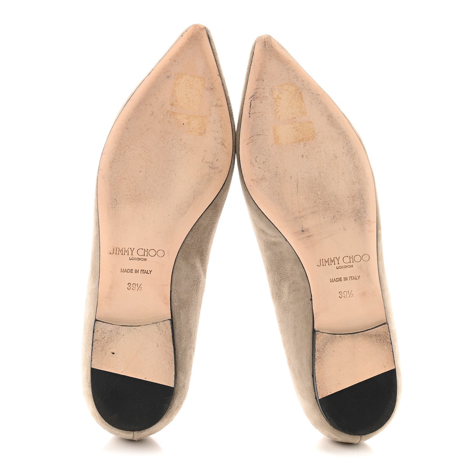 Jimmy Choo Suede Alina Flats 39.5 Taupe 1877999 – FASHIONPHILE