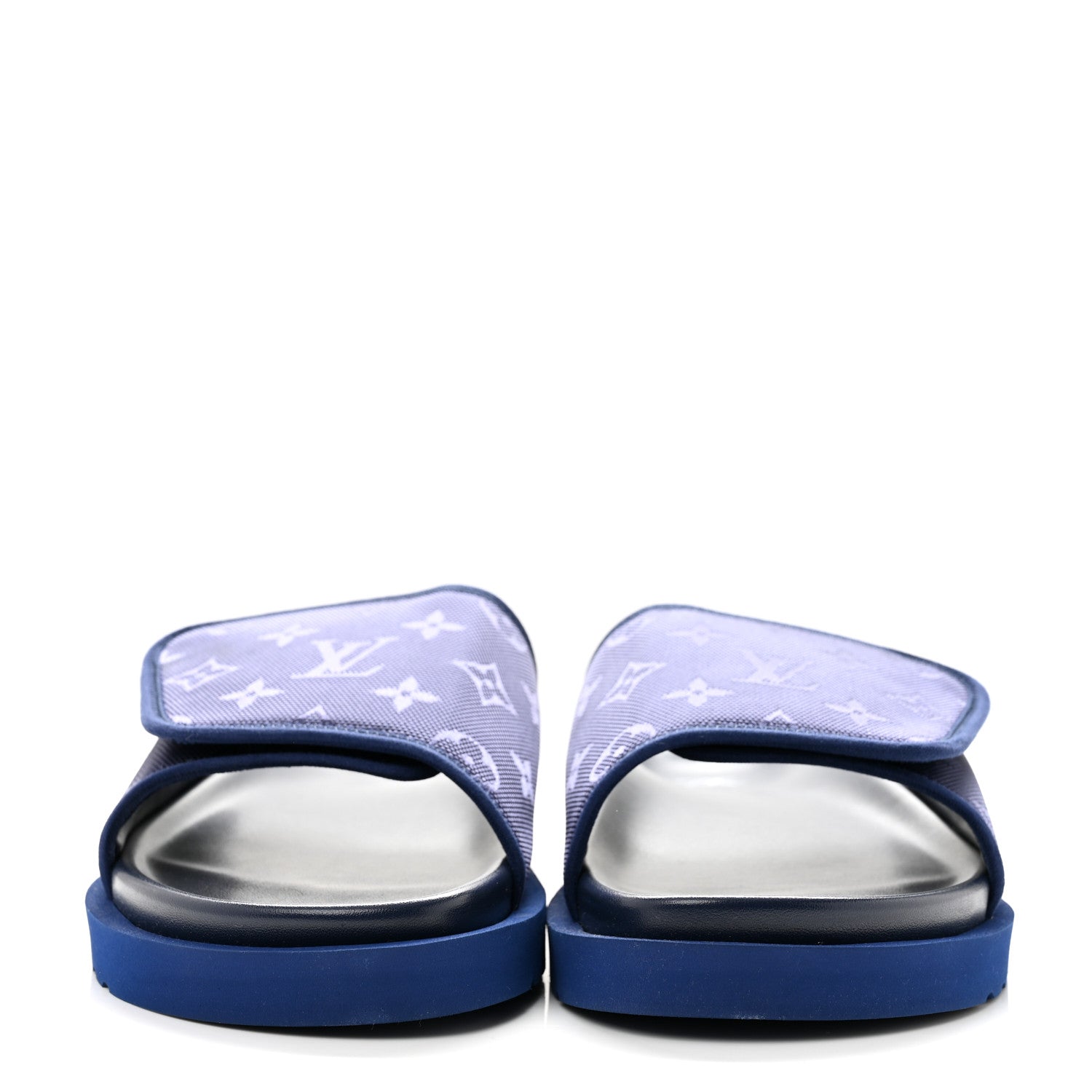 Louis Vuitton Monogram Mens Miami Mules 8.5 Navy Blue 3 of 9