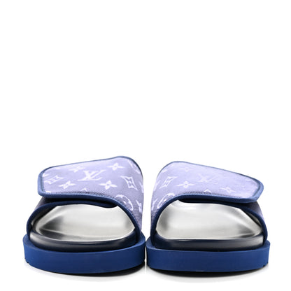 Louis Vuitton Monogram Mens Miami Mules 8.5 Navy Blue 3 of 9