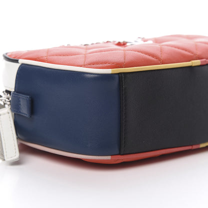 Chanel Calfskin Quilted Cuba Camera Bag Orange Navy White 9 of 10