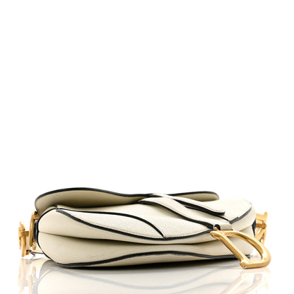 Christian Dior Grained Calfskin Saddle Bag White 4 of 16