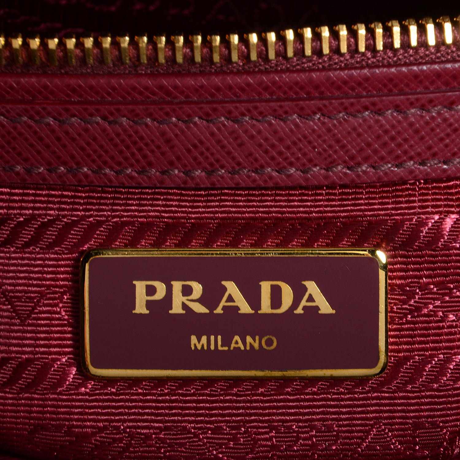 Prada Saffiano Lux Mini Double Zip Tote Cherry 11 of 11