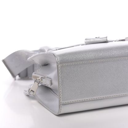 Marc Jacobs Metallic Saffiano Little Big Shot Tote Silver 9 of 10