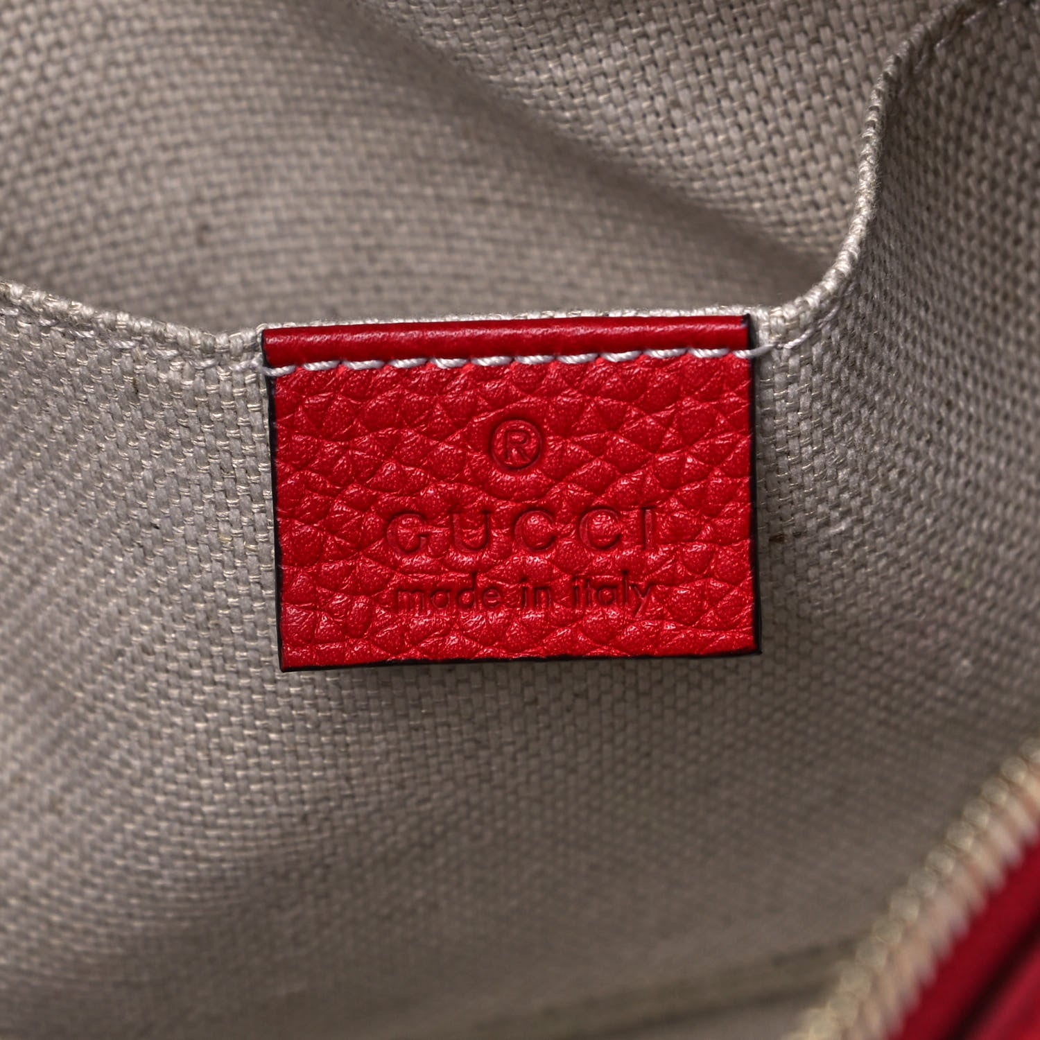 Gucci Pebbled Calfskin Small Soho Disco Bag Tabasco Red 8 of 9