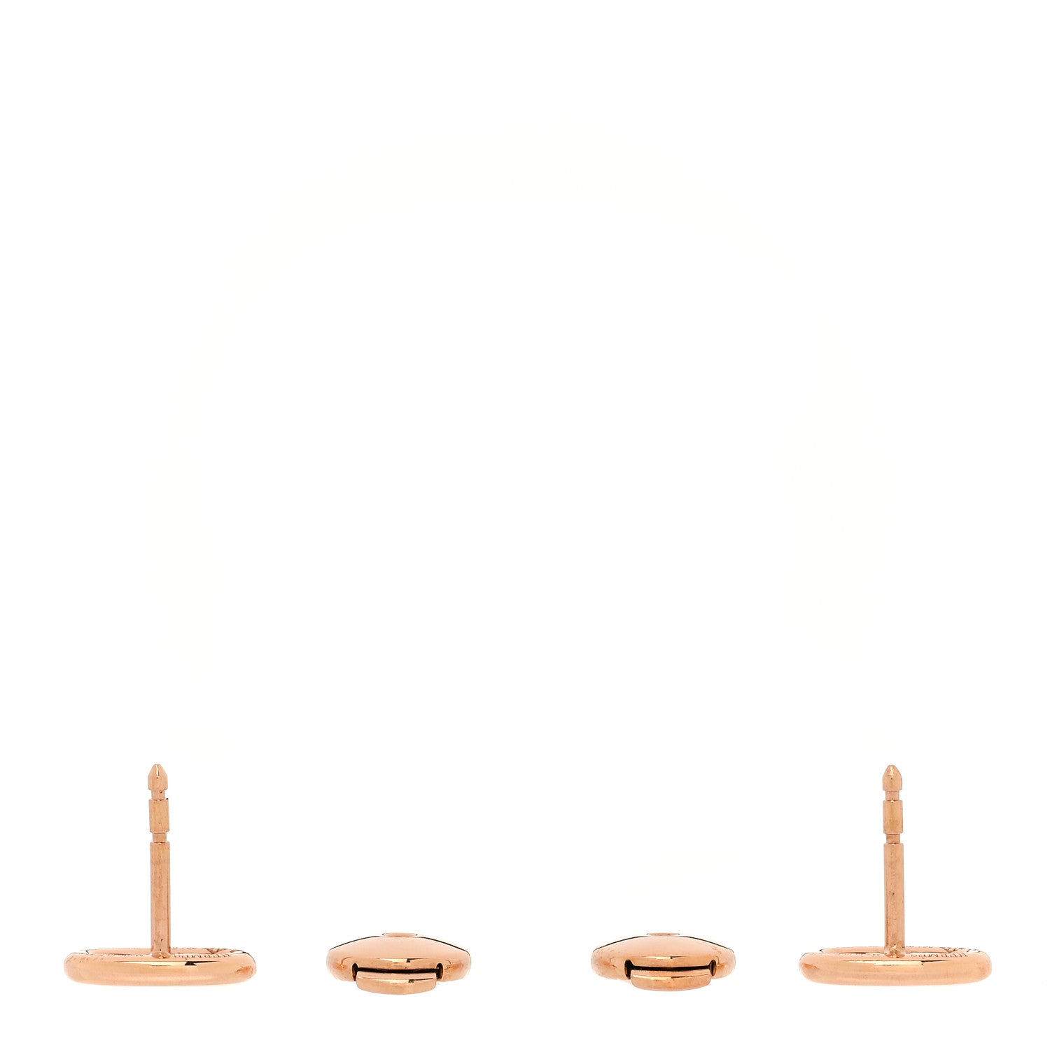Hermes 18K Rose Gold TPM Farandole Stud Earrings 3 of 6