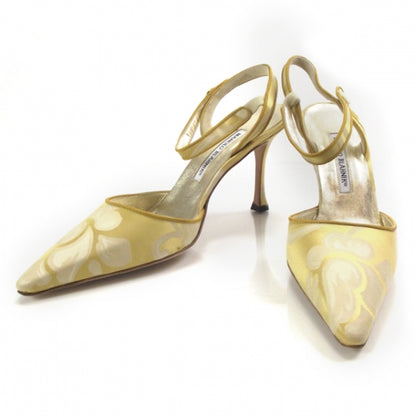 FASHIONPHILE MANOLOBLAHNIKSatinFloralPumps39.5 1 of 7