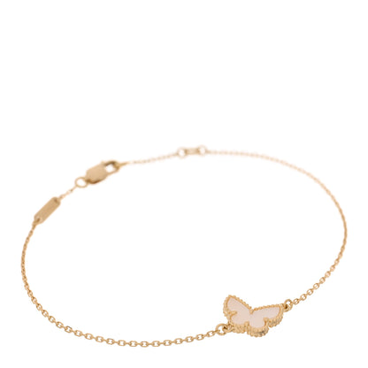 Van Cleef & Arpels 18K Yellow Gold Mother of Pearl Sweet Alhambra Butterfly Bracelet 1 of 3