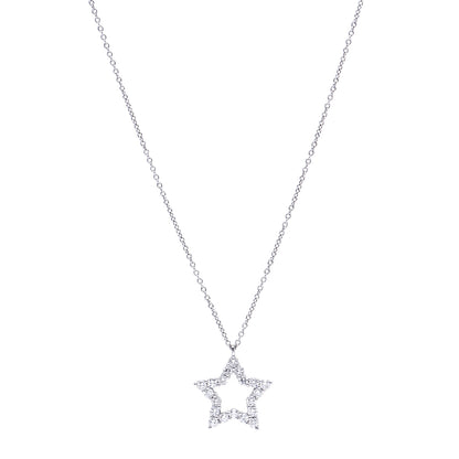 Tiffany Platinum Diamond Star Pendant Necklace 1 of 7