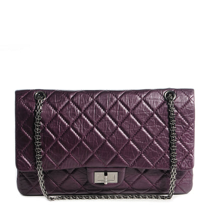 Chanel Aged Calfskin 2.55 Reissue 227 Flap Metallic Dark Purple 1 of 8