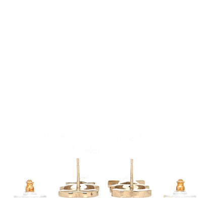 Chanel Crystal Pearl Charming Winter CC Star Heart Earrings Gold 3 of 4