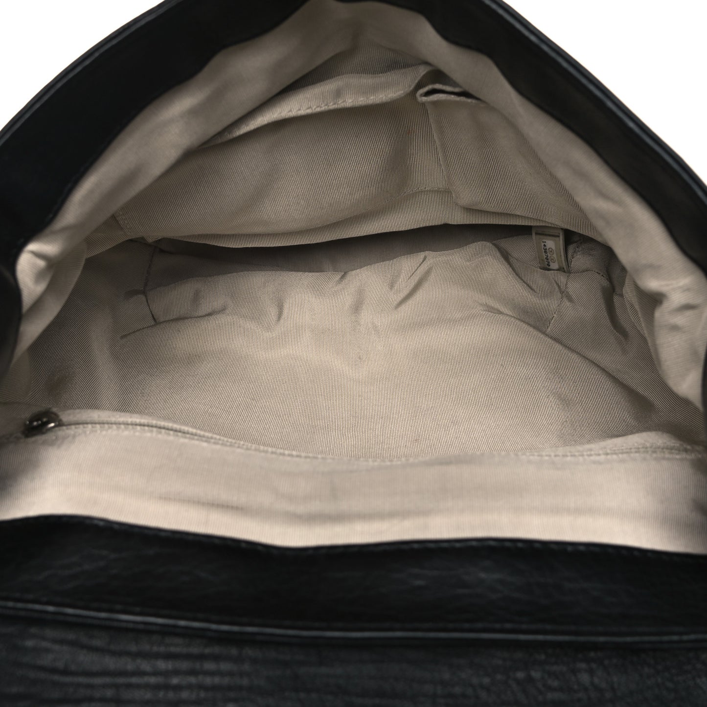 Washed Lambskin Quilted Large Chain Around Messenger Black