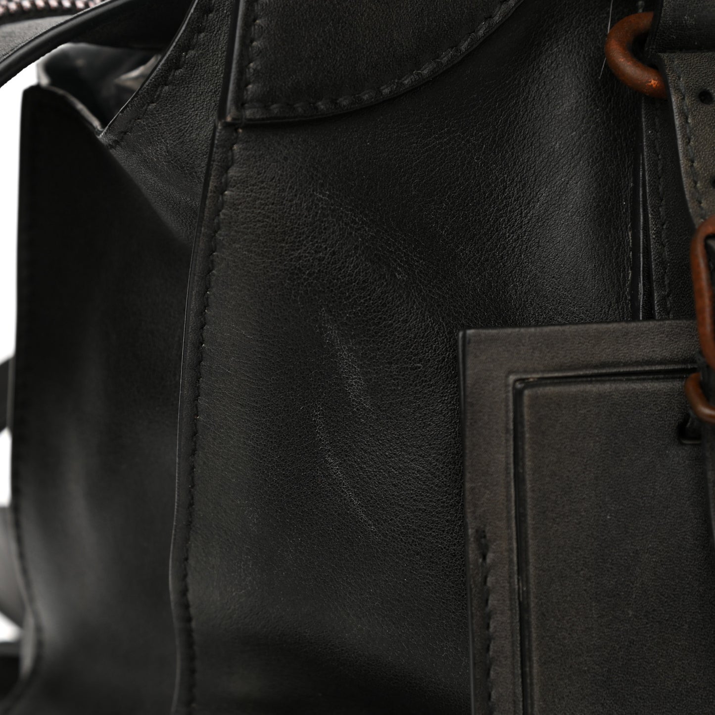 Used Calfskin Rust Hardware Neo Classic City Black