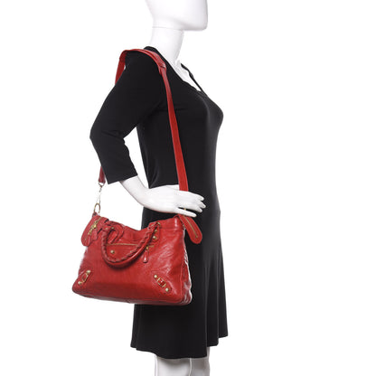 Balenciaga Agneau Giant 12 Gold Hardware Town Rouge Lipstick 2 of 10