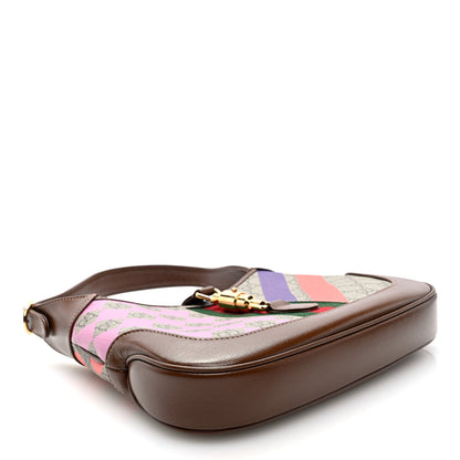 Gucci GG Supreme Monogram Azalea Calfskin Print Web Small Jackie 1961 Hobo Multicolor 4 of 10