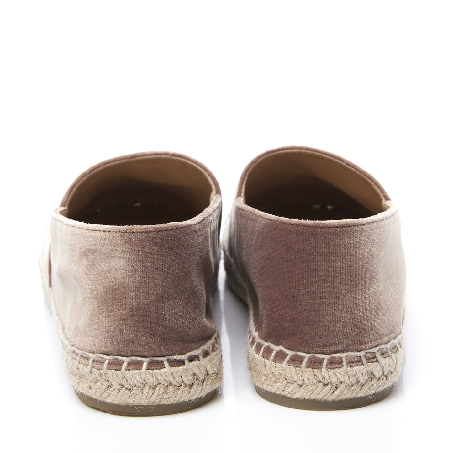 Velvet Logo Espadrilles 38 Beige Black