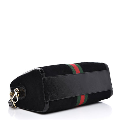 Gucci Suede Patent GG Web Medium Ophidia Boston Black 4 of 11