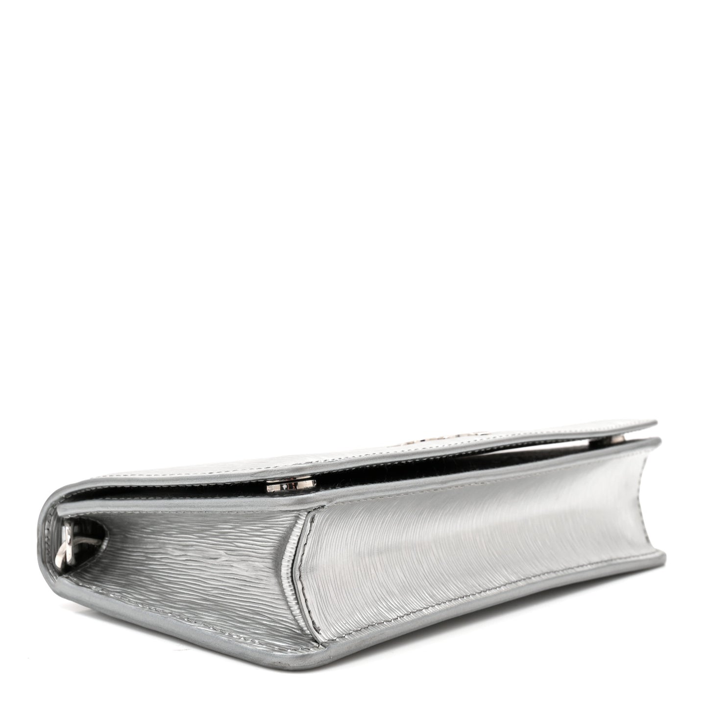 Metallic Vitello Move Oro Chain Wallet Cromo