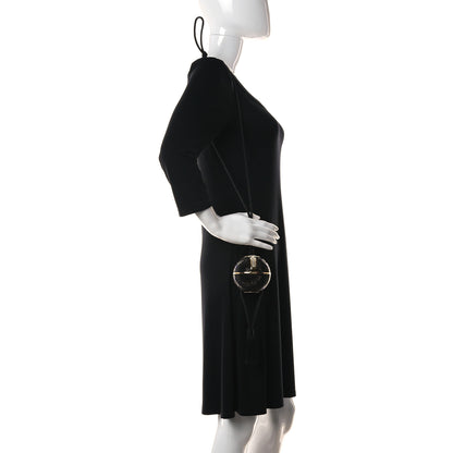 Judith Leiber Swarovski Crystal Disco Ball Minaudiere Clutch Black Gold 2 of 11