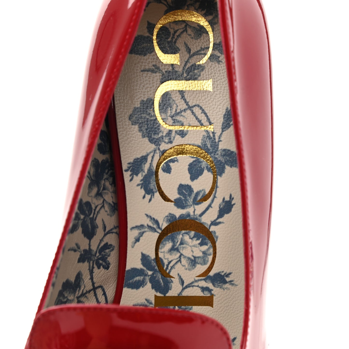 Vernice GG Victoire 55mm Loafer Pumps 36 Hibiscus Red
