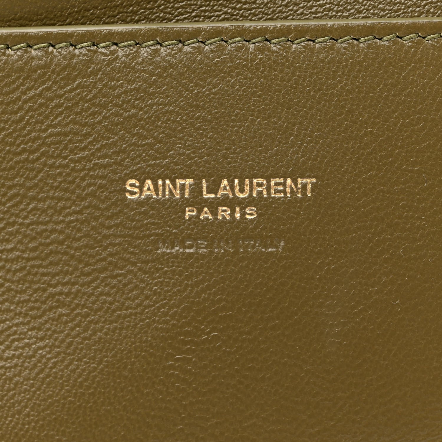 Saint Laurent Smooth Calfskin Suede Small Reversible Monogram Kate Satchel Loden Green 6 of 11