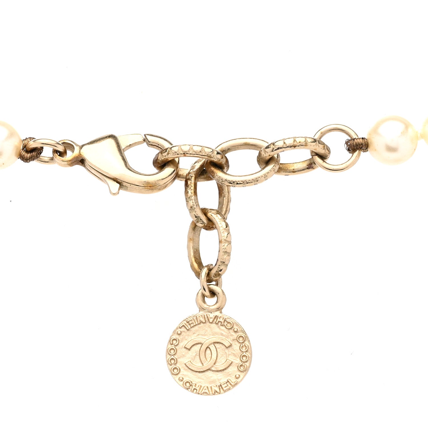 Chanel Pearl CC 100th Anniversary Necklace Light Gold 5 of 6