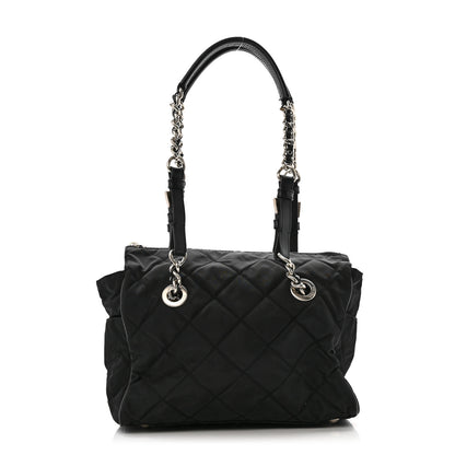 Prada Tessuto Nylon Impunturato Quilted Shopping Tote Black 1 of 15